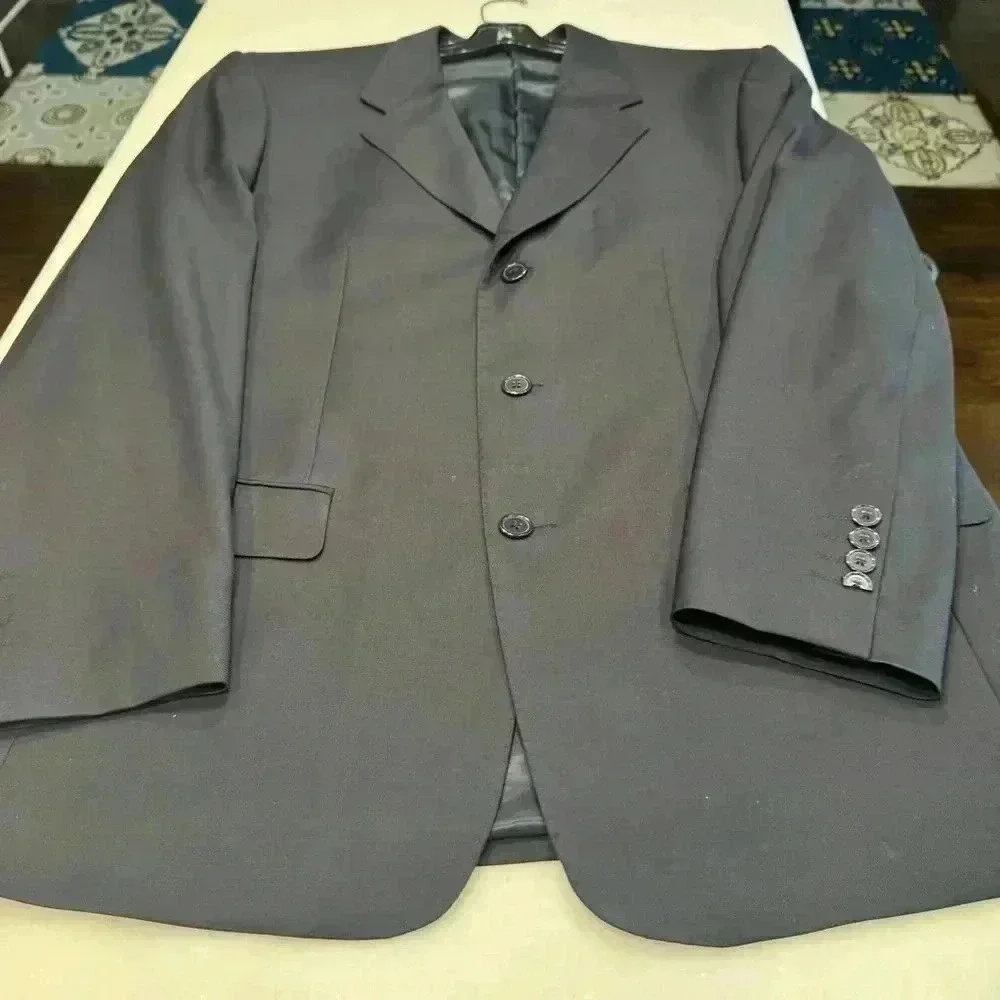 Louis Dell’ Olio men’s navy blue blazer made in Italy  100% wool size 41R